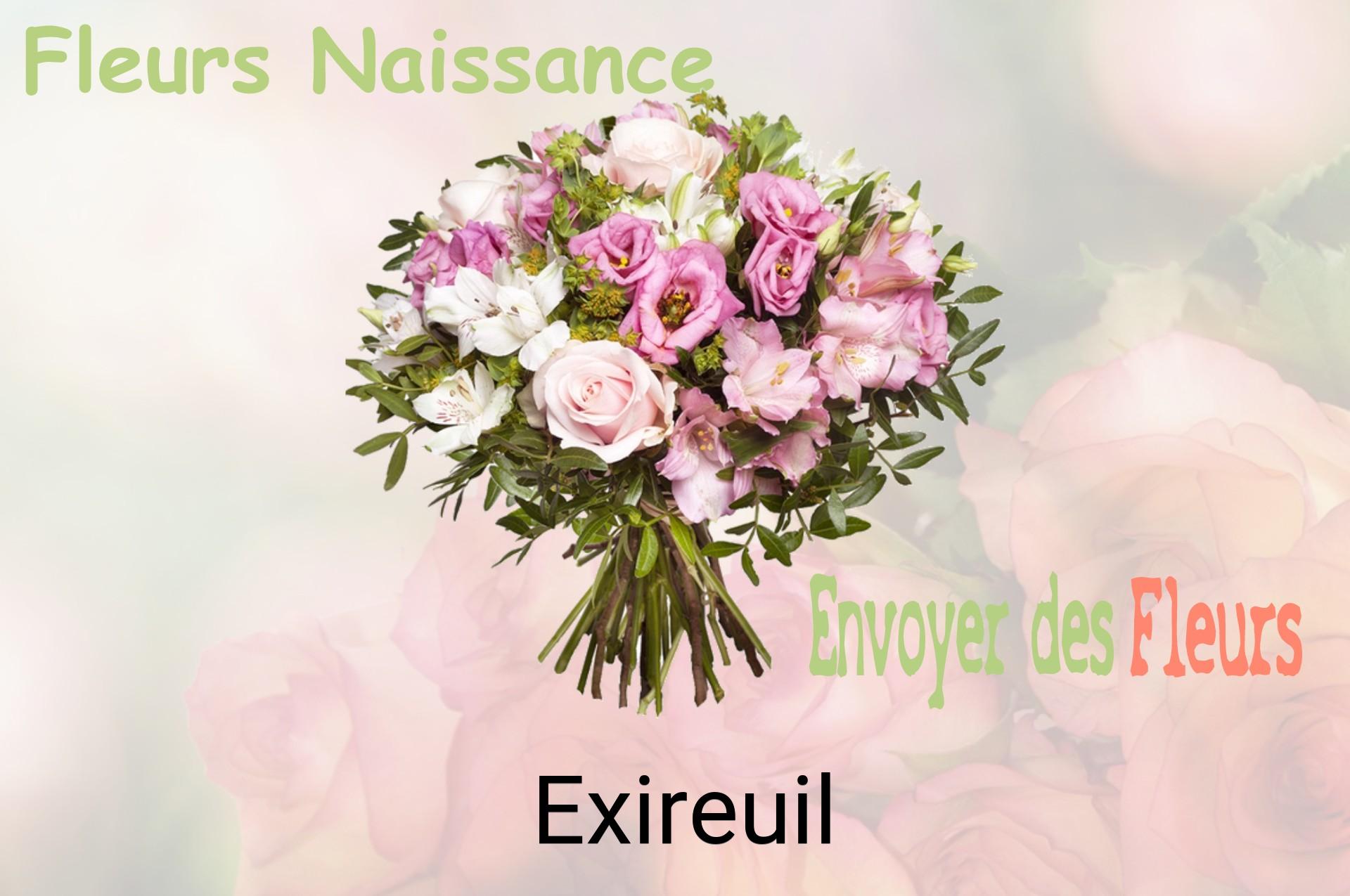 Bouquet de fleurs de naissance livré à Exireuil