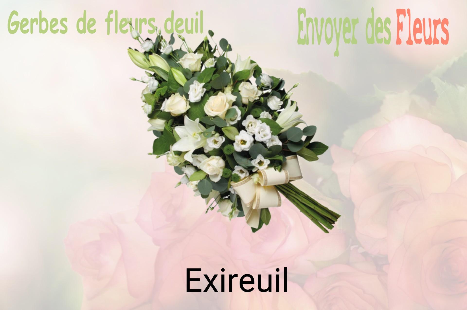 Gerbe de fleurs de deuil livrée à Exireuil